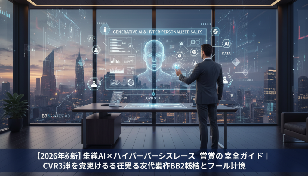 【2026年最新】生成AI×ハイパーパーソナライズ営業の完全ガイド｜CVR3倍を実現する次世代B2B戦略とツール比較