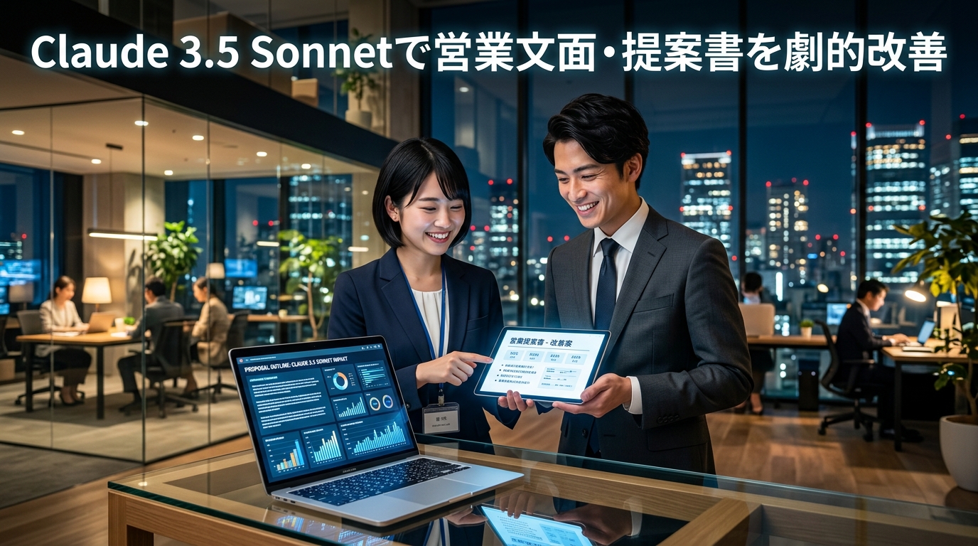 Claude 3.5 Sonnetで営業文面・提案書を劇的改善！成約率を引き上げるプロンプト最適化と実務効果検証