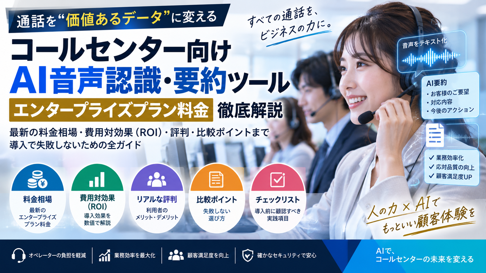 コールセンター向けAI音声認識・要約ツールのエンタープライズプラン料金
