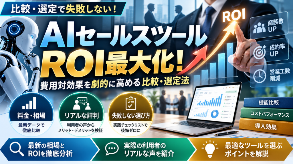 AIセールスツールROI最大化！費用対効果を劇的に高める比較・選定法